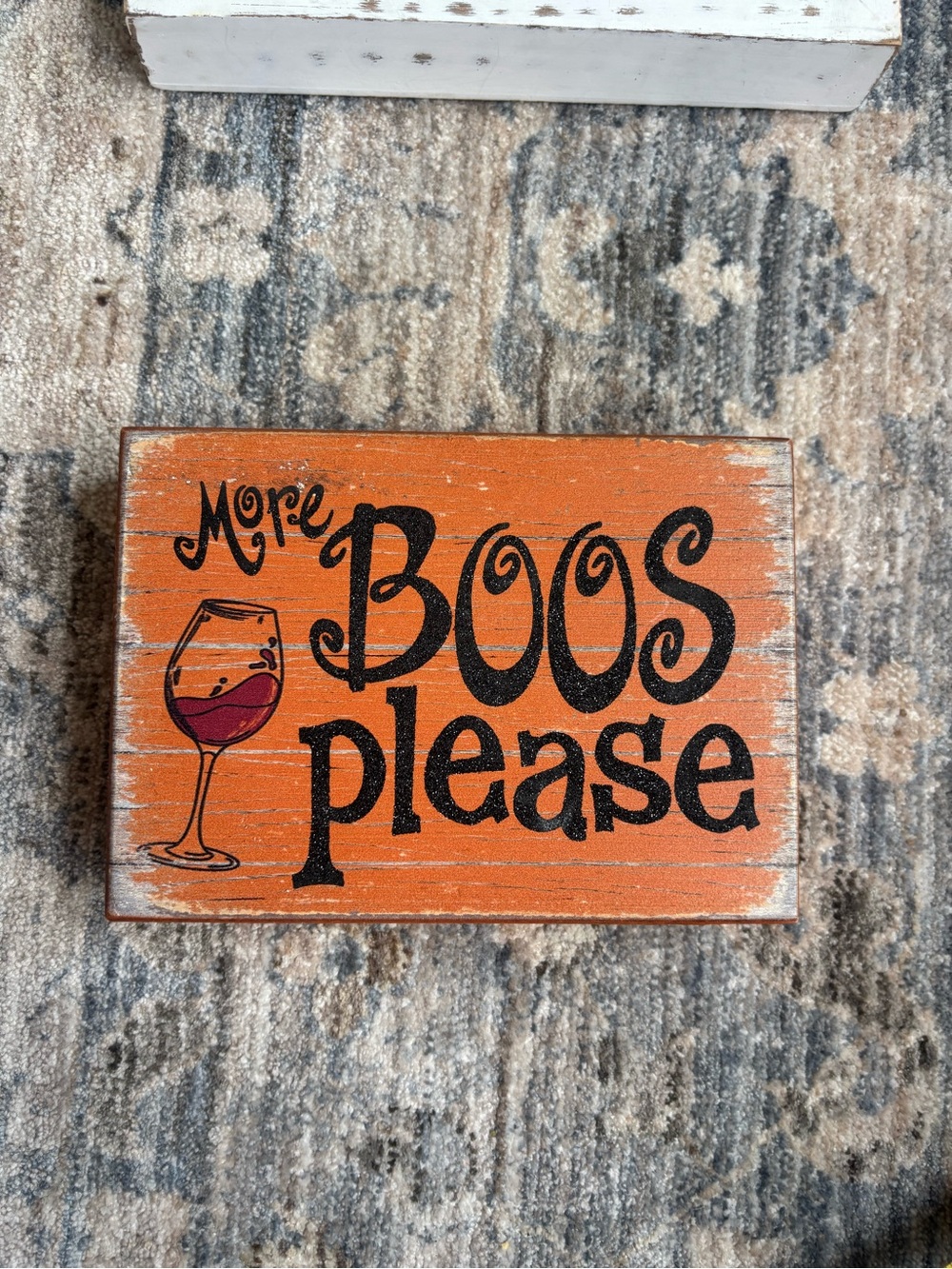 “More Boos Please” Halloween Wooden bar cart Sign